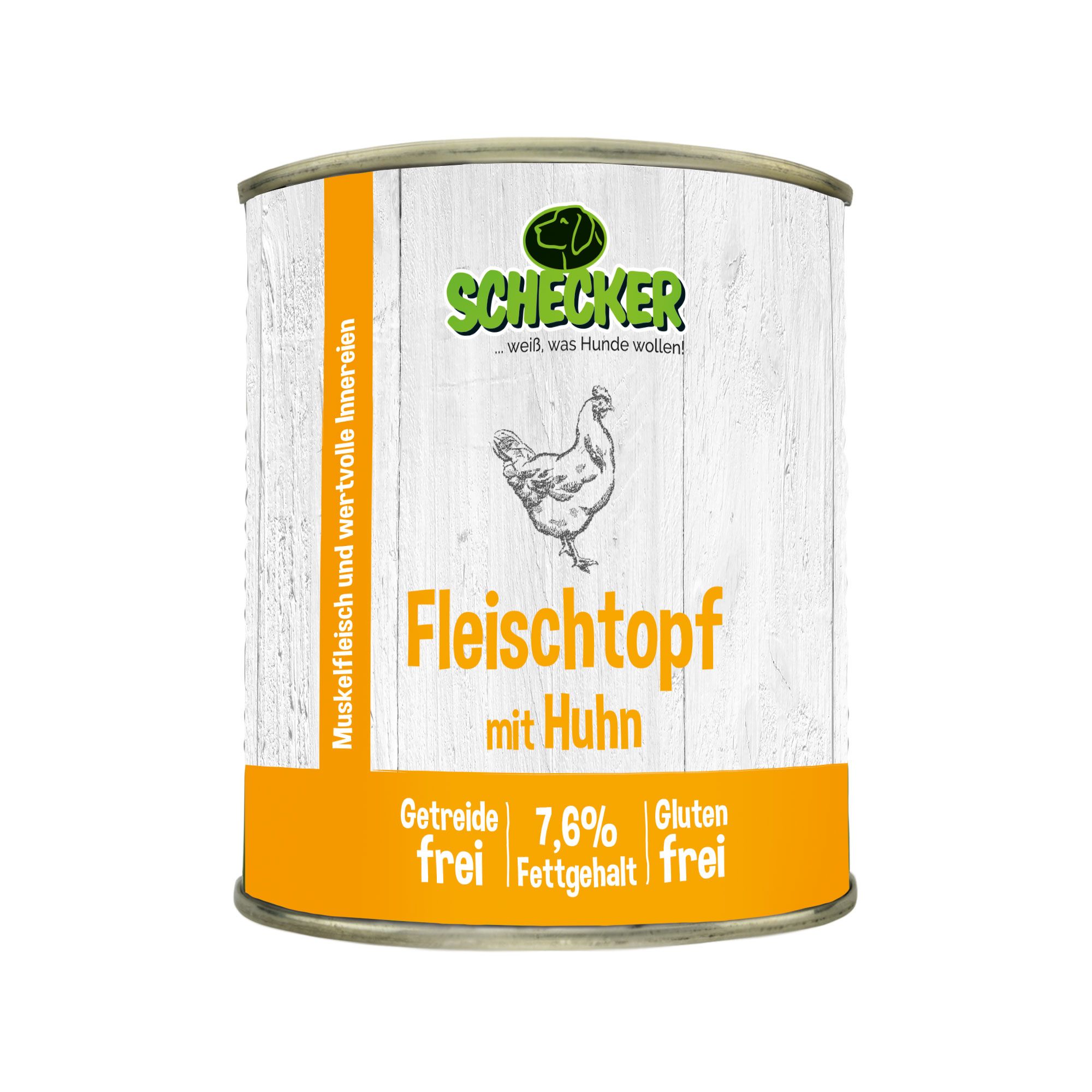 Schecker Fleischtopf mit Huhn - getreidefrei - glutenfrei - in Deutschland herstellt