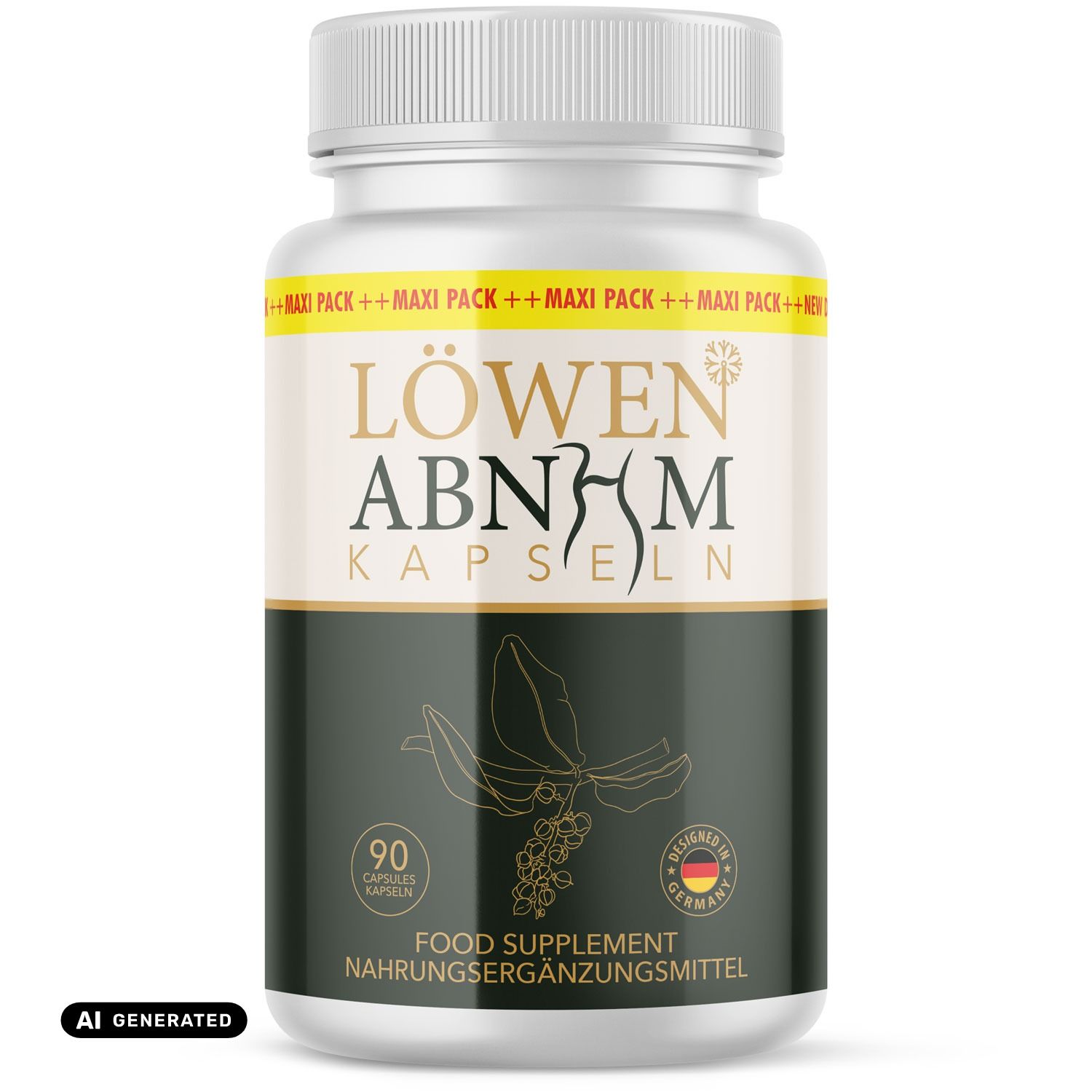 LÖWEN Abnehmkapseln: Dose mit 90 Kapseln, Nahrungsergänzungsmittel, Made in Germany.