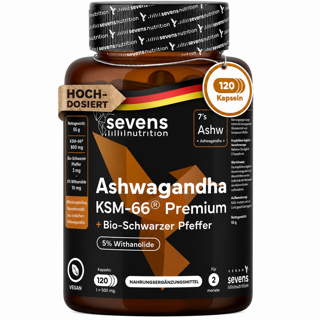 SEVENS NUTRITION Ashwagandha Kapseln