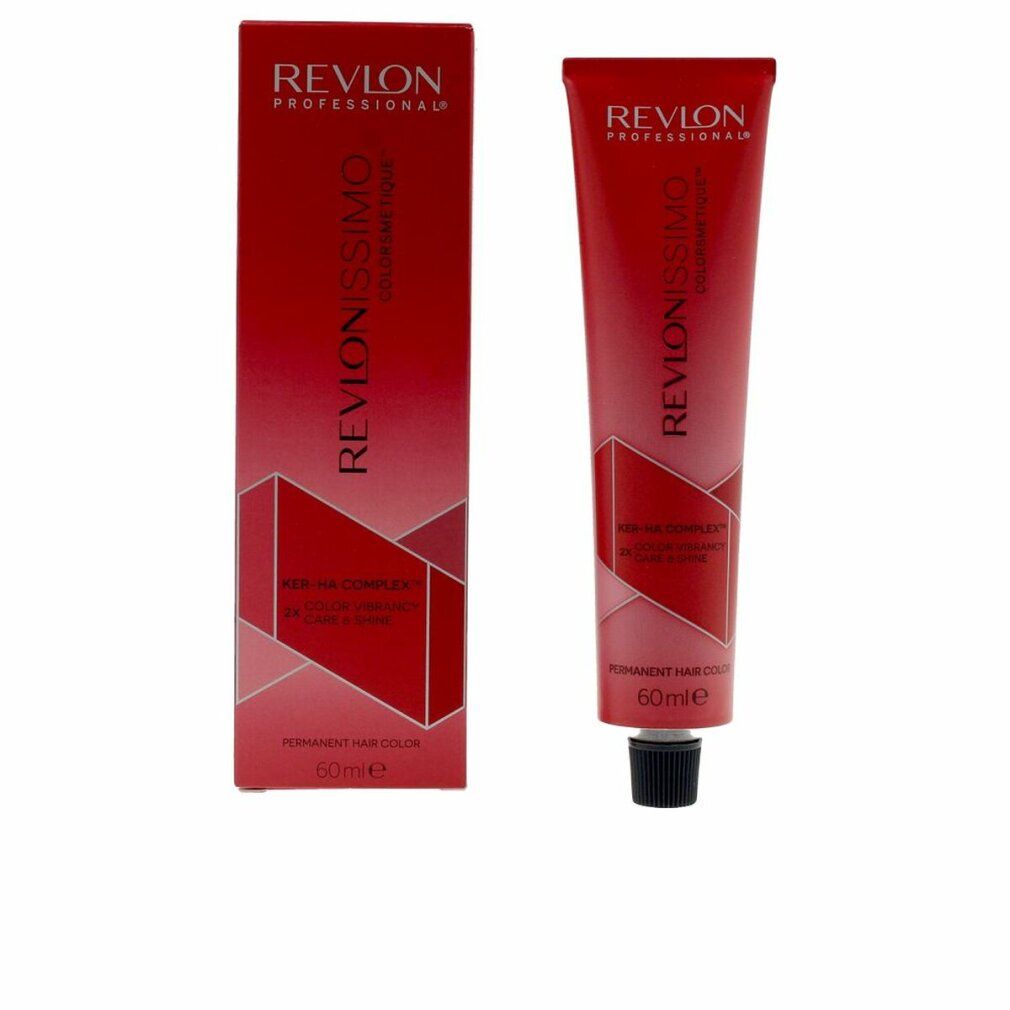 Revlonissimo Colorsmetique 66,60 Deep Red. Tube und Schachtel. Rote Verpackung. Text: Ker-Ha Complex, 60ml.
