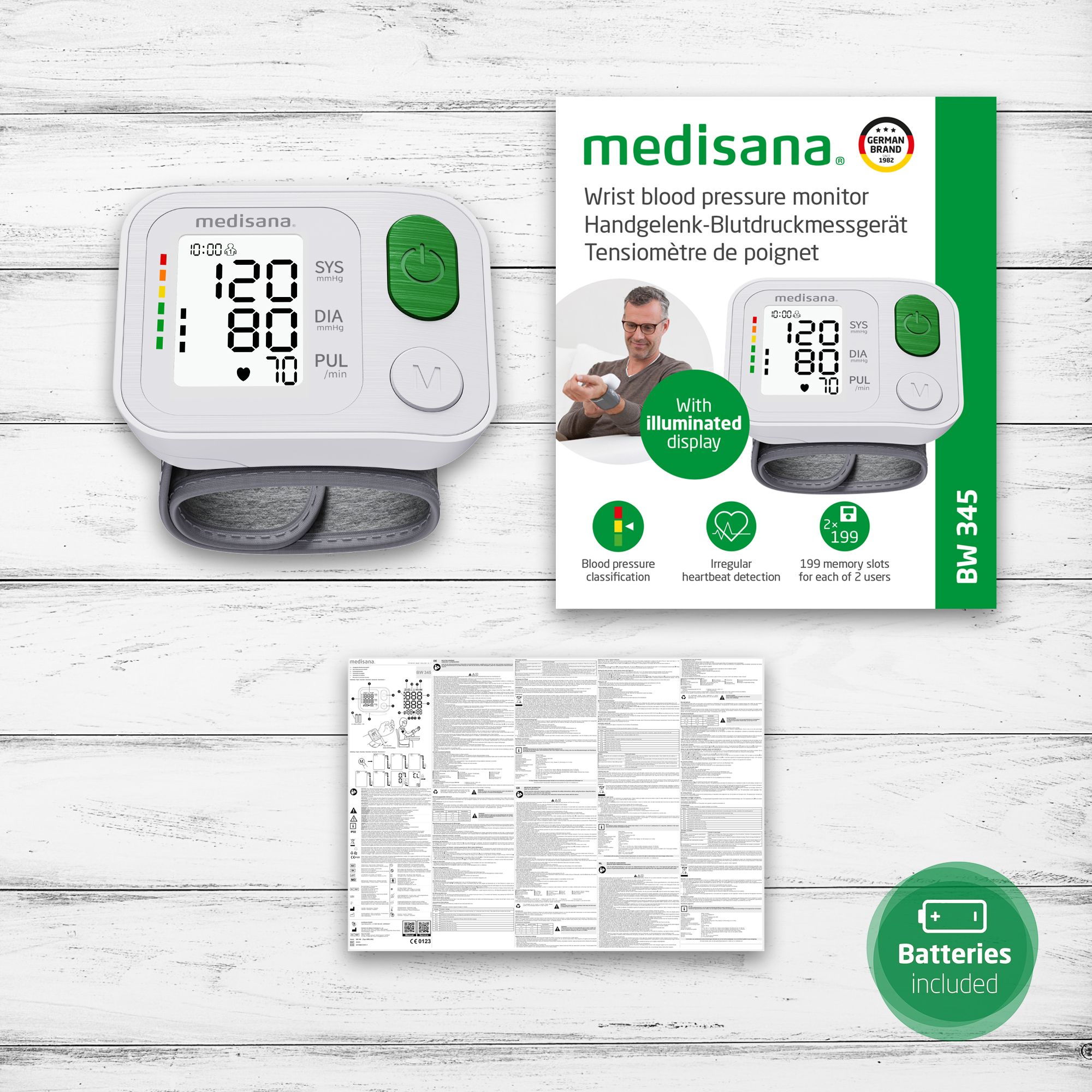 medisana BW 345 Handgelenk-Blutdruckmessgerät