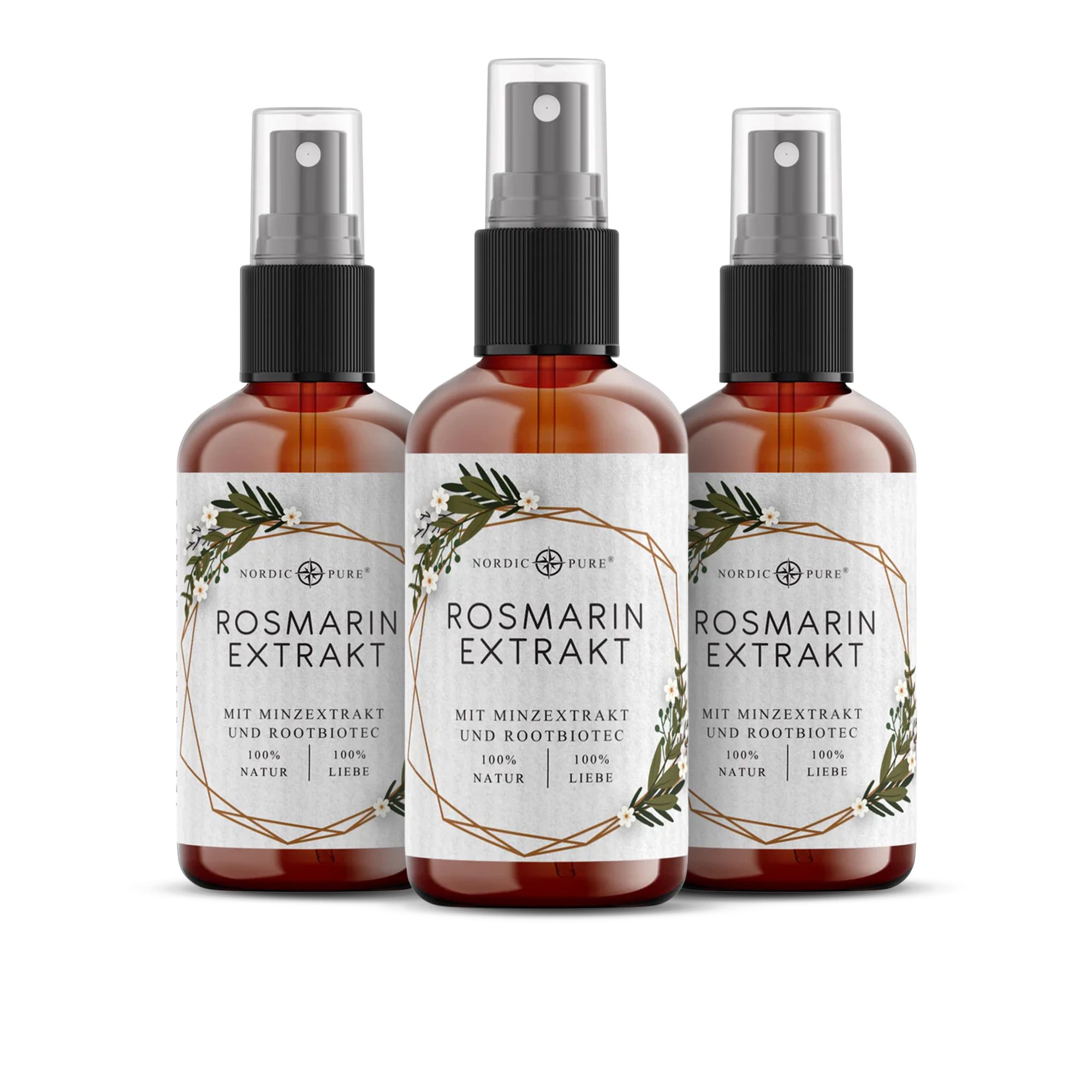 Nordic Pure Rosmarin-Minze-Extrakt – Haarpflege mit RootBioTec™, alkoholfrei