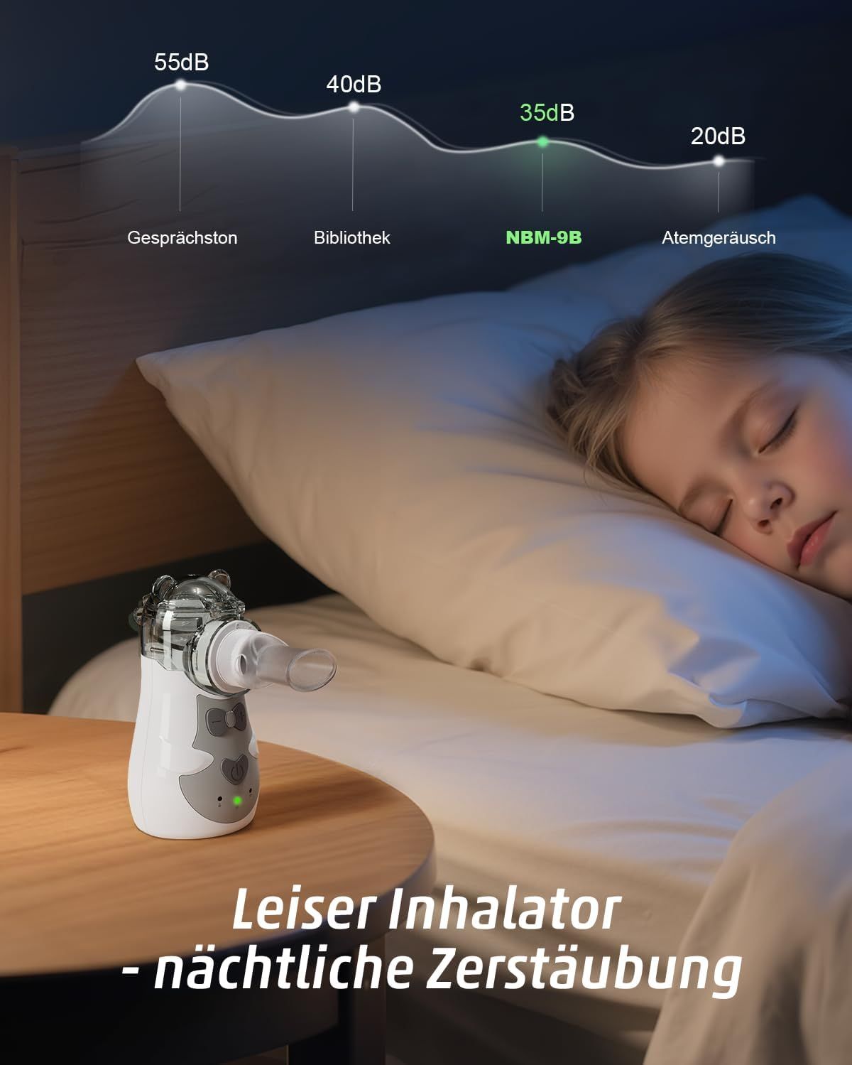 AEKREY Tragbarer Inhalationsgerät Kinder und Erwachsene