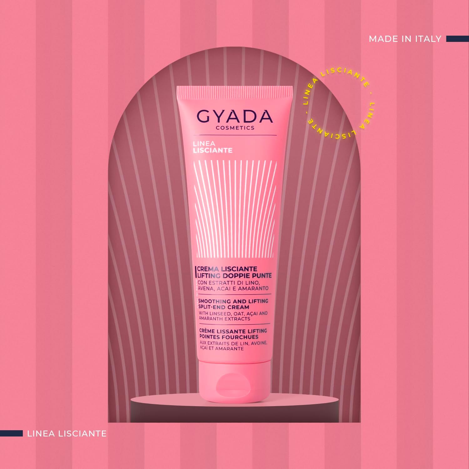 GYADA Cosmetics Glättende Creme für Spliss-Spitzen in rosa Tube.