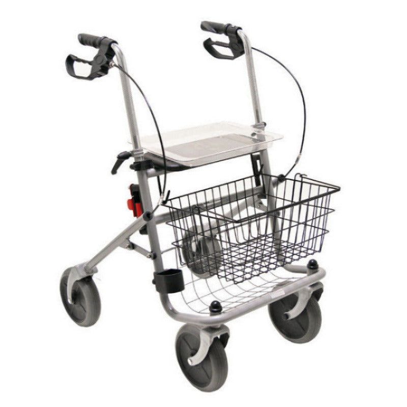 Drive Medical Rollator Cristallo mit Korb, Tablett und Stockhalterung