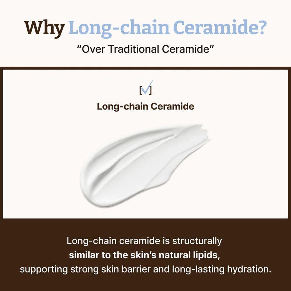 DR.REJU-ALL Advanced LC-Ceramide Barrier Cream: Vergleich von Long-chain Ceramide mit traditionellem Ceramid.
