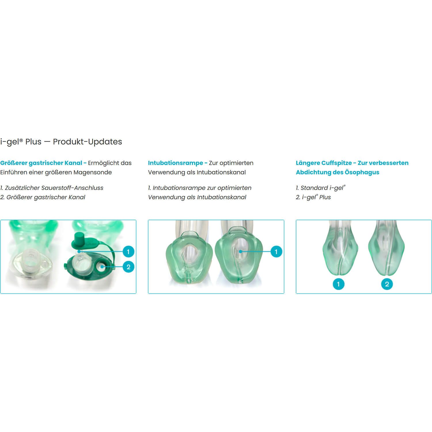 i-gel Plus Larynxmaske, Größe 3: Produkt-Updates mit Detailansichten.