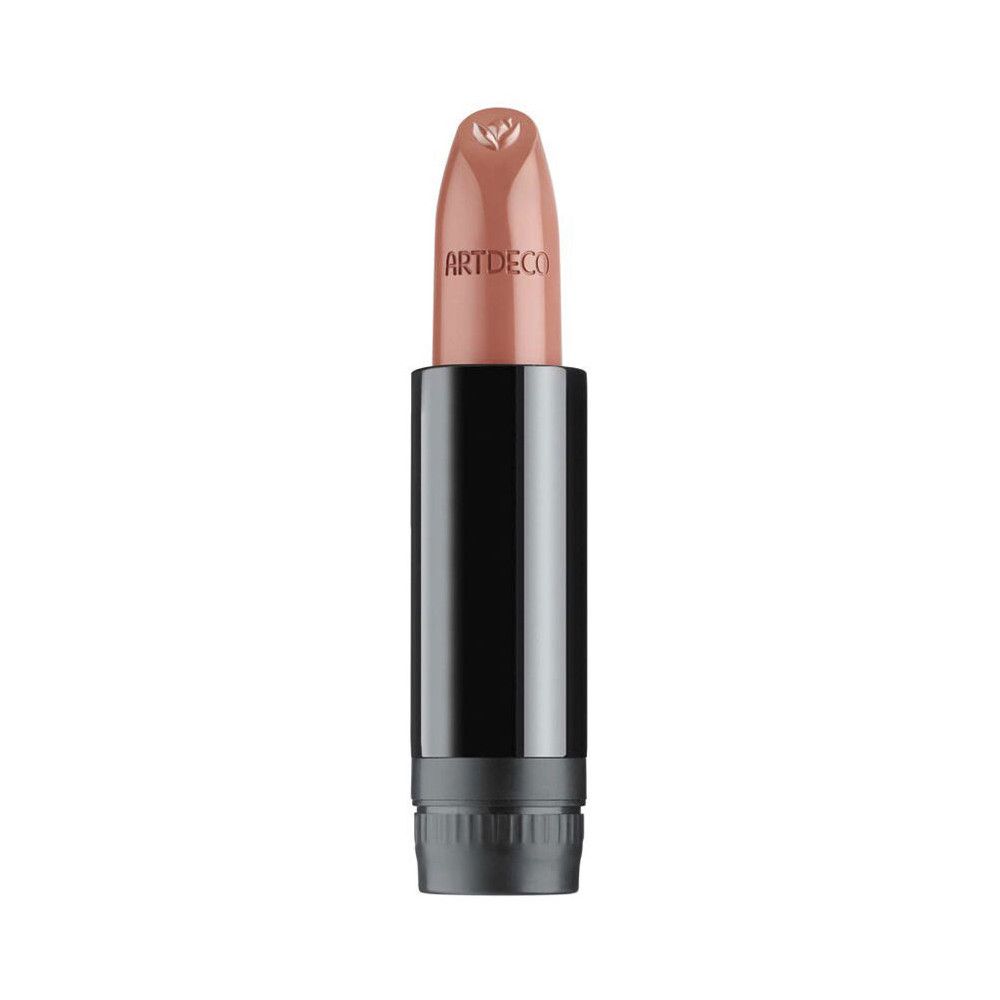 ARTDECO Lippenstift in neutralem Rosaton mit schwarzem Schaft und silbernem Drehmechanismus.
