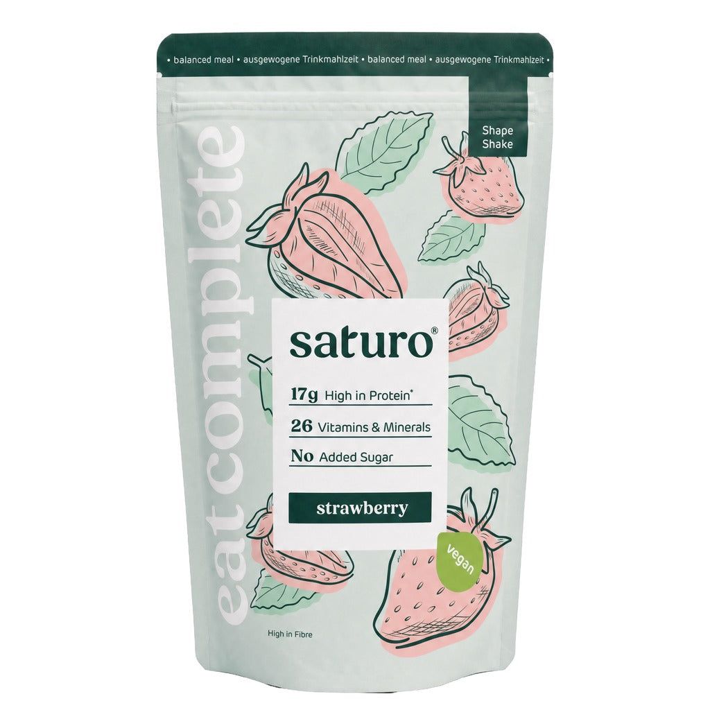 Saturo Abnehmshake Erdbeere | Shape Shake | Mahlzeitenersatz zum Abnehmen | Zuckerfrei