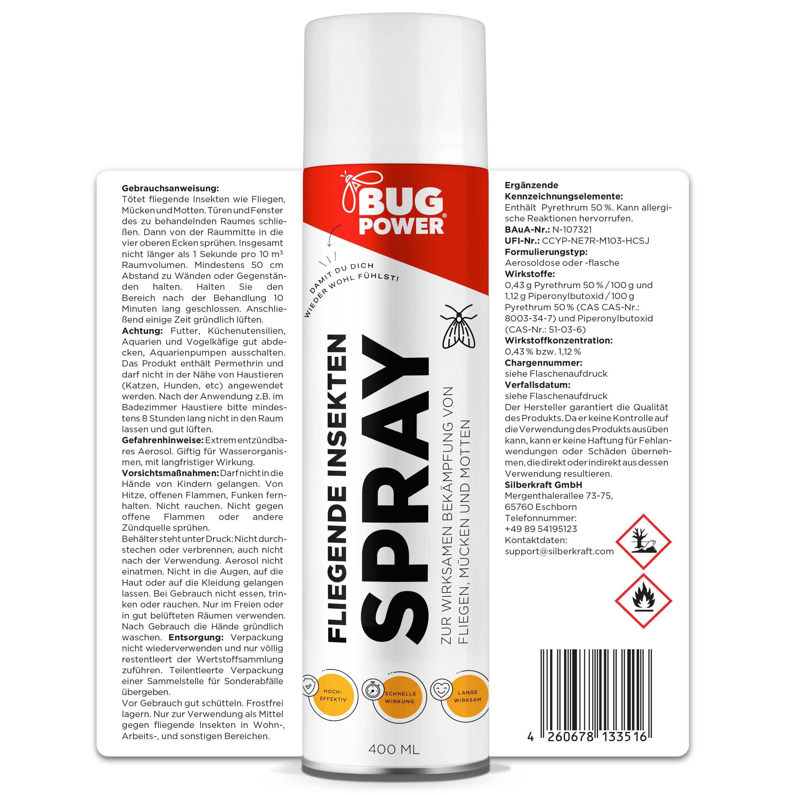 BugPower Spray gegen fliegende Insekten