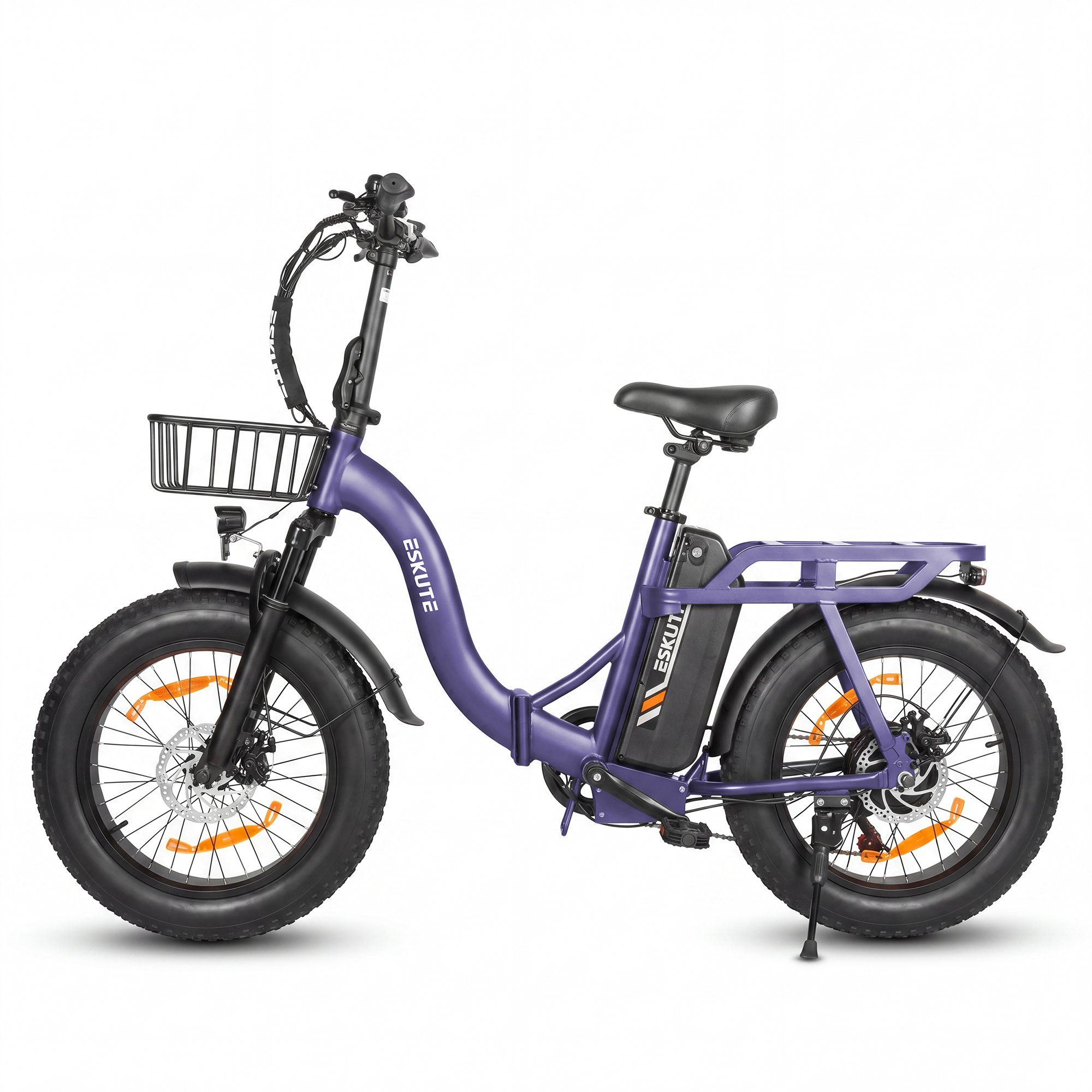ESKUTE D202 Faltbares E-Bike mit Frontkorb, 48 V, 20,8 Ah