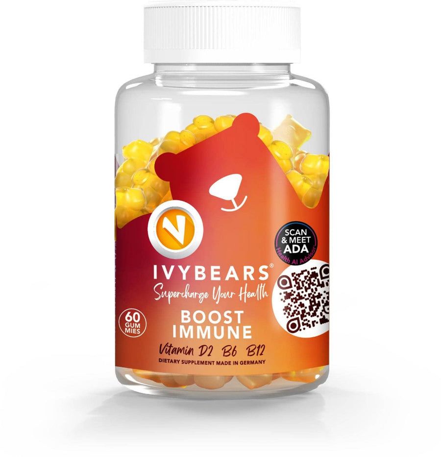 IvyBears Boost Immune Gummies -  Vitamin A, C, D2, E, B-Vitaminen, Zink & Folsäure
