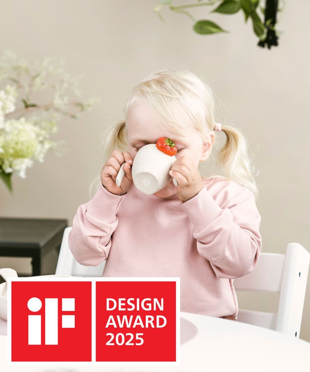 Kind trinkt aus einer Tasse. iF Design Award 2025.