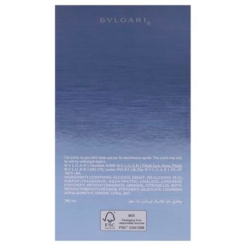 Rückseite der Bvlgari Man Glacial Essence Eau de Parfum Spray Verpackung.