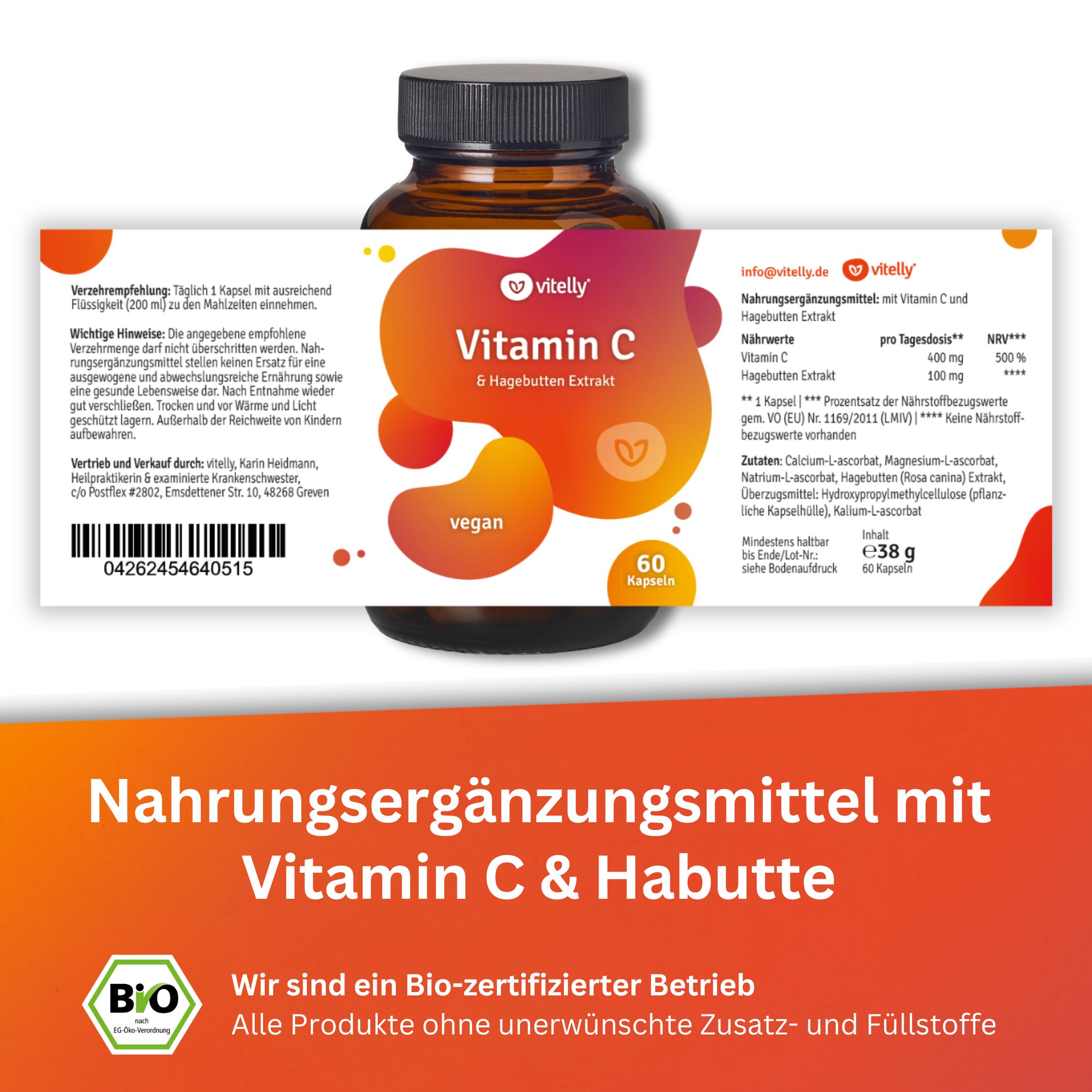 vitelly Vitamin C – hochdosiert & vegan