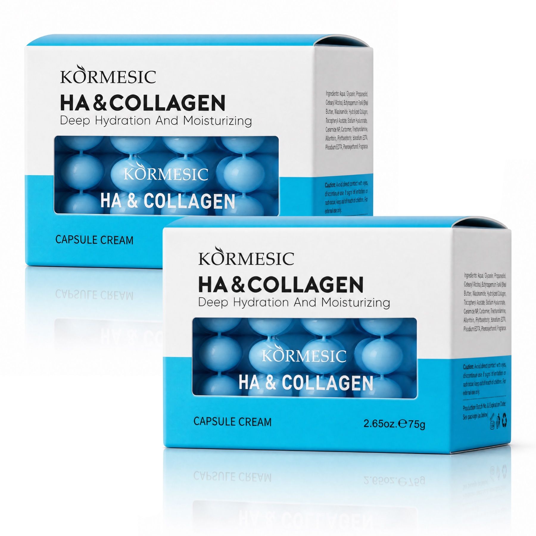 KORMESIC Gesichtscreme HA Hyaluron Collagen Kapselcreme Anti Falten
