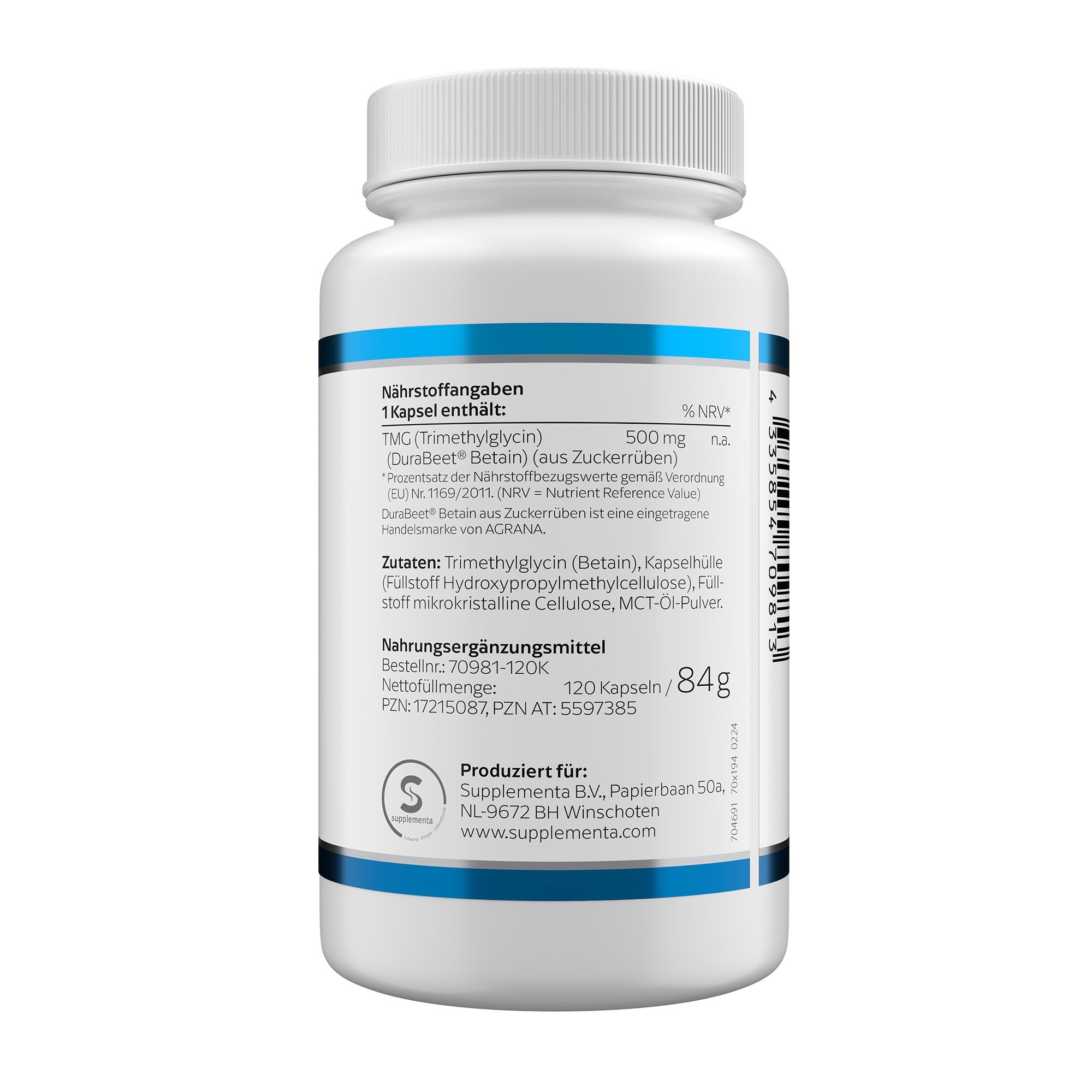 Klean Labs TMG (Trimethylglycin) 500 mg