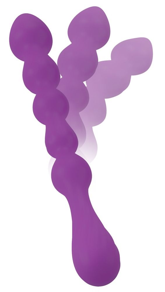 Lila Anal-Wand mit wellenförmigem Design. Perspektivische Darstellung, Schatteneffekt. Material nicht erkennbar.