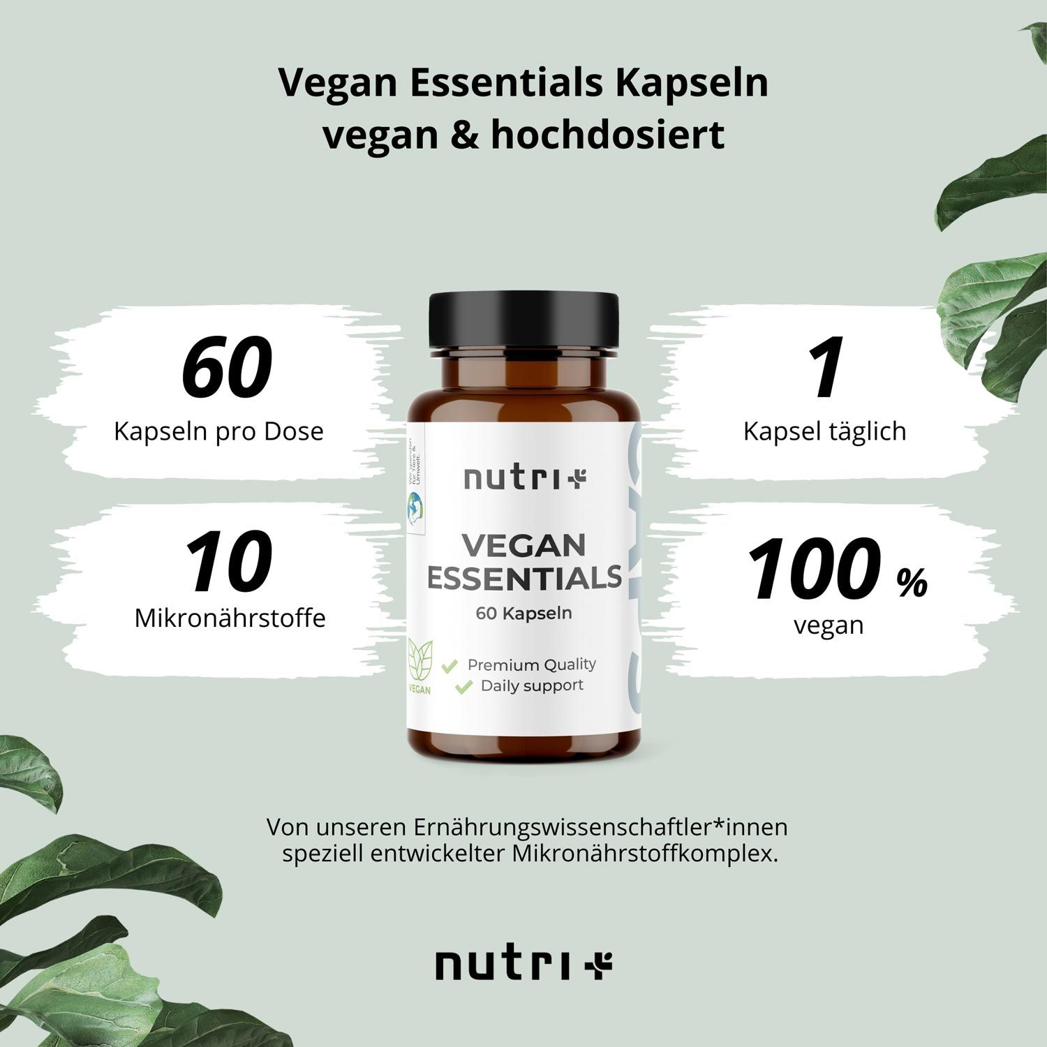 nutri+ Vegan Essentials Kapseln - A-Z Präparat Multivitamin