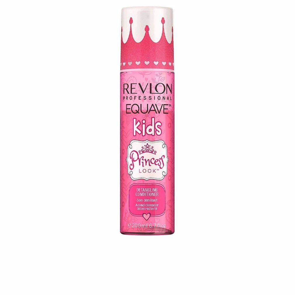 Rosa Flasche mit weißem Deckel. Aufschrift: Revlon Equave Kids Princess Look Conditioner. 200ml.