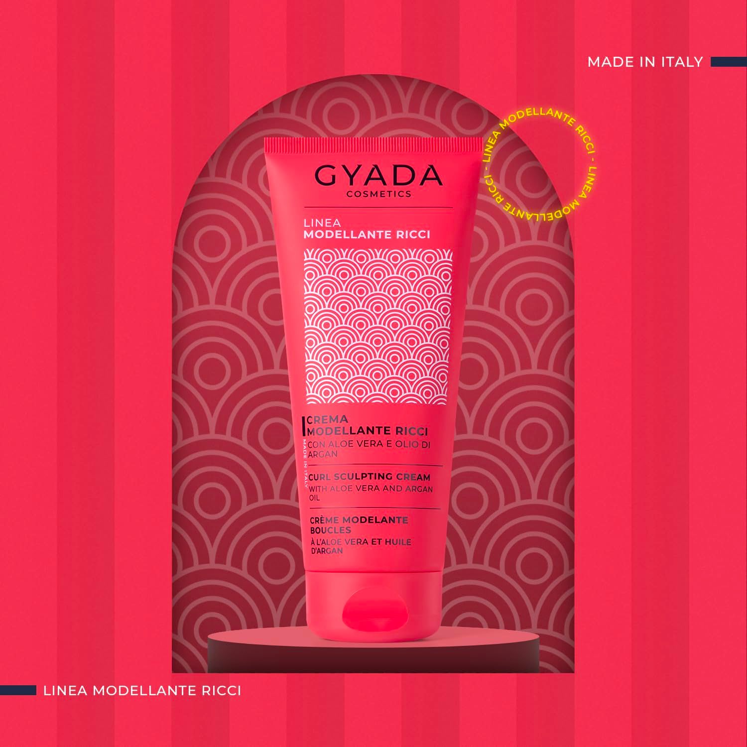 Gyada Cosmetics Locken-Definition Creme mit Aloe Vera und Arganöl.