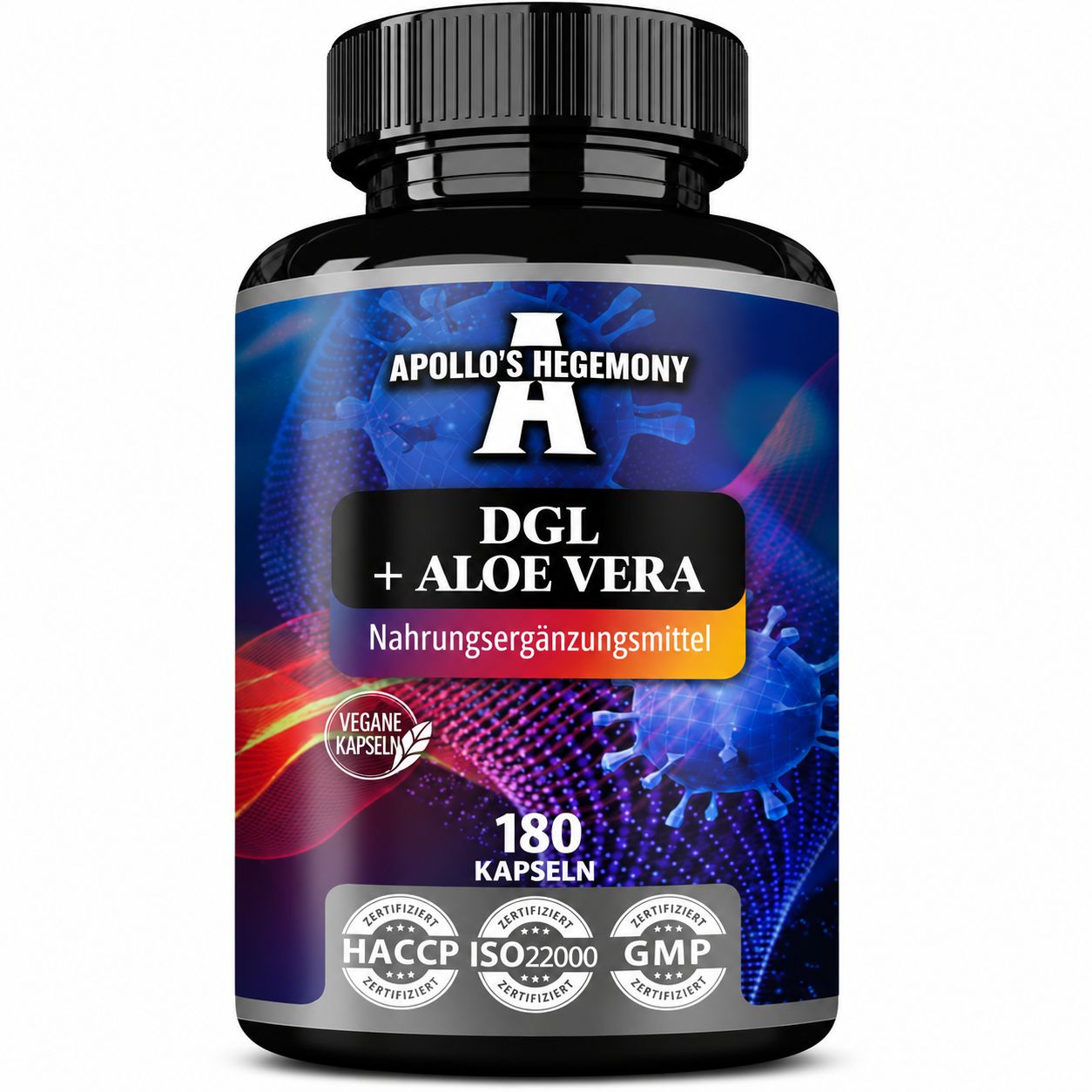 Apollo's Hegemony DGL + Aloe Vera Kapseln, 180 Stück.