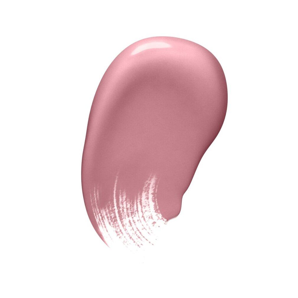 Rosafarbener Lippenstift-Swirl auf weißem Hintergrund.