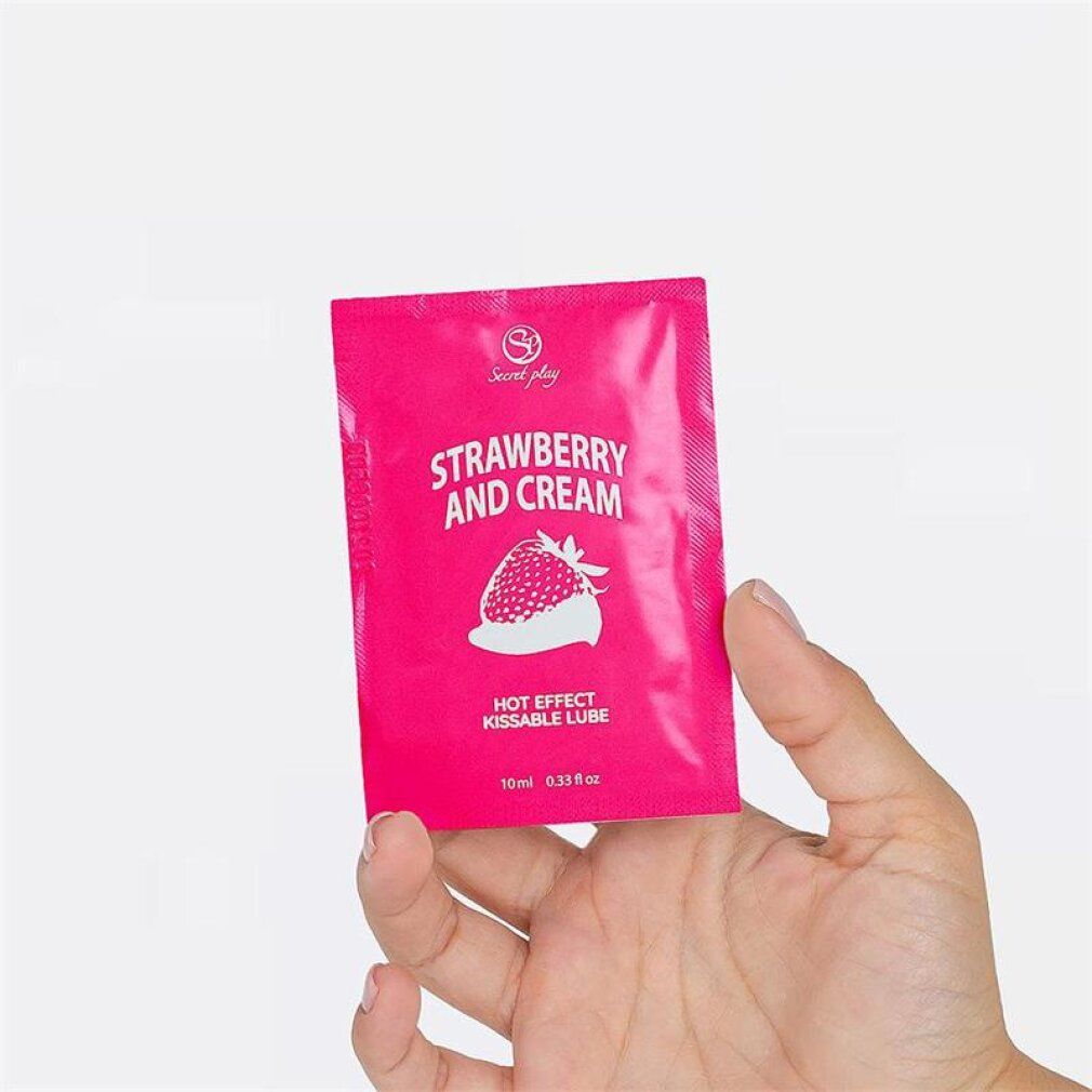 Secret Play Gleitgel-Sachet, Erdbeere & Sahne, 10ml.