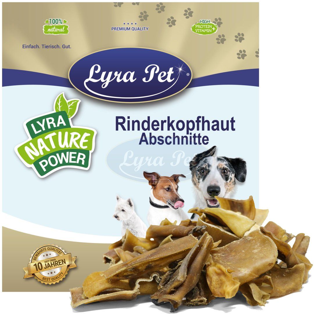 Lyra Pet® Rinderkopfhaut Abschnitte 4 - 8 cm