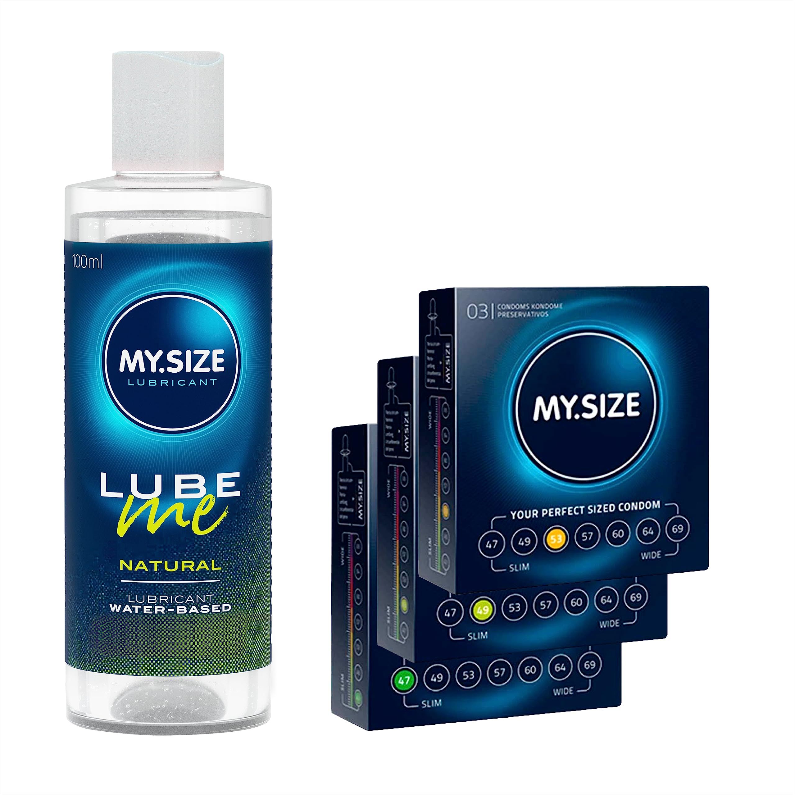 MY.SIZE Kondome + LUBE ME Natural Set