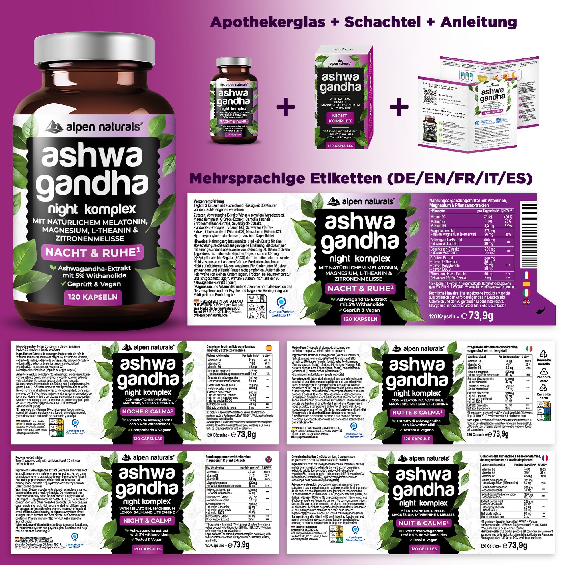 Alpen Naturals Ashwagandha Night Komplex