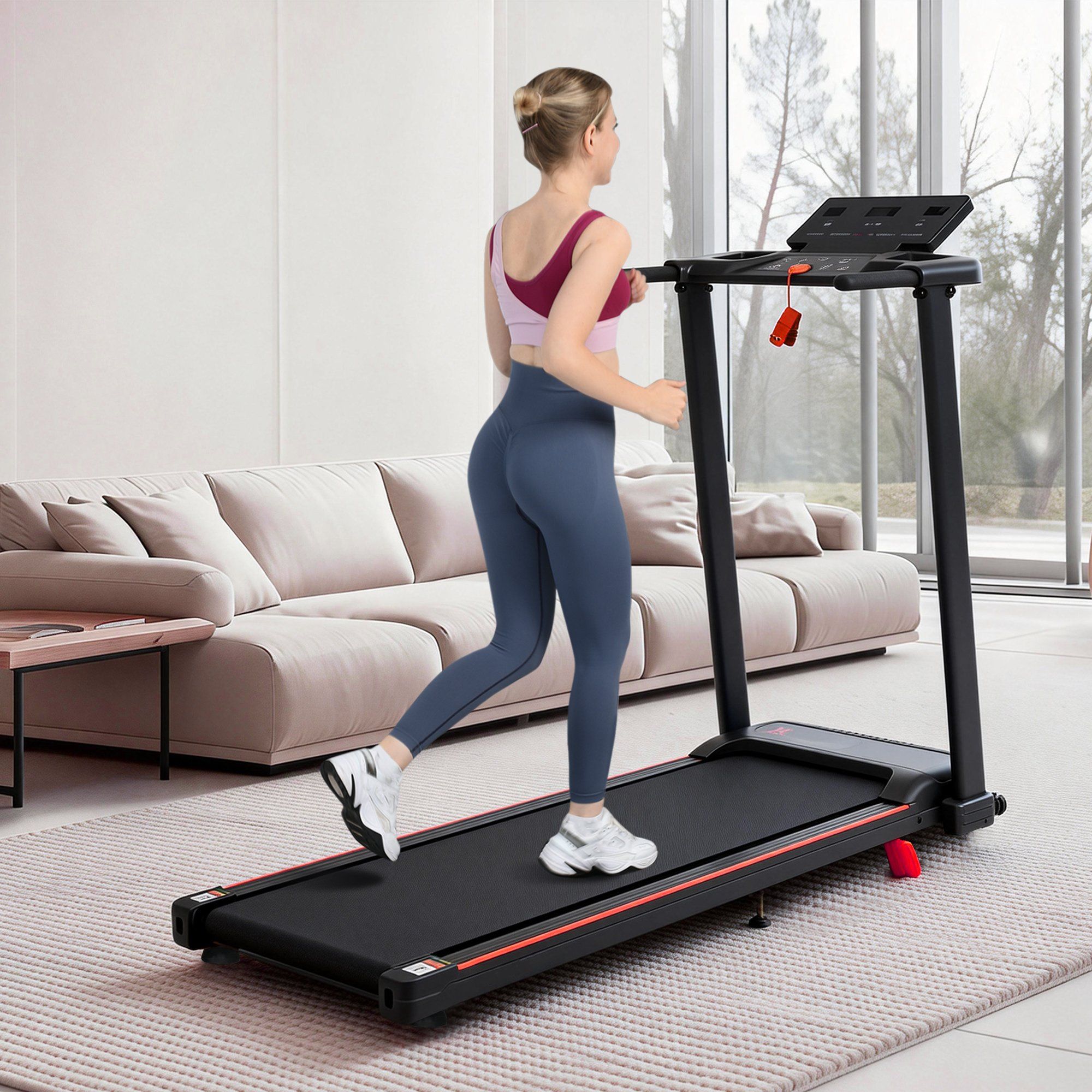 Heimtrainer mit 8 % Steigung und 1–12 km/h Geschwindigkeit