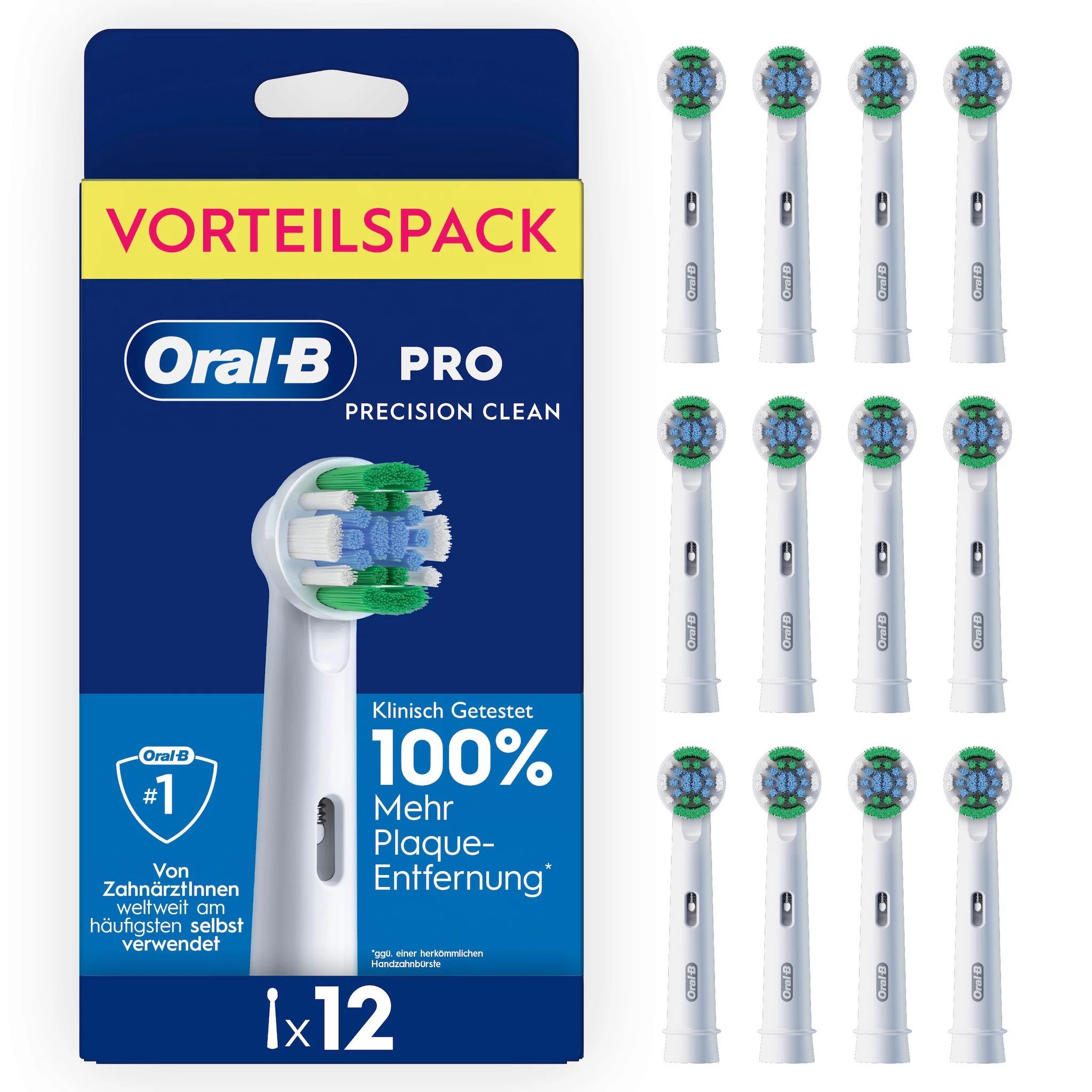Oral-B Pro Precision Clean Aufsteckbürsten, 12 Stück im Vorteilspack.
