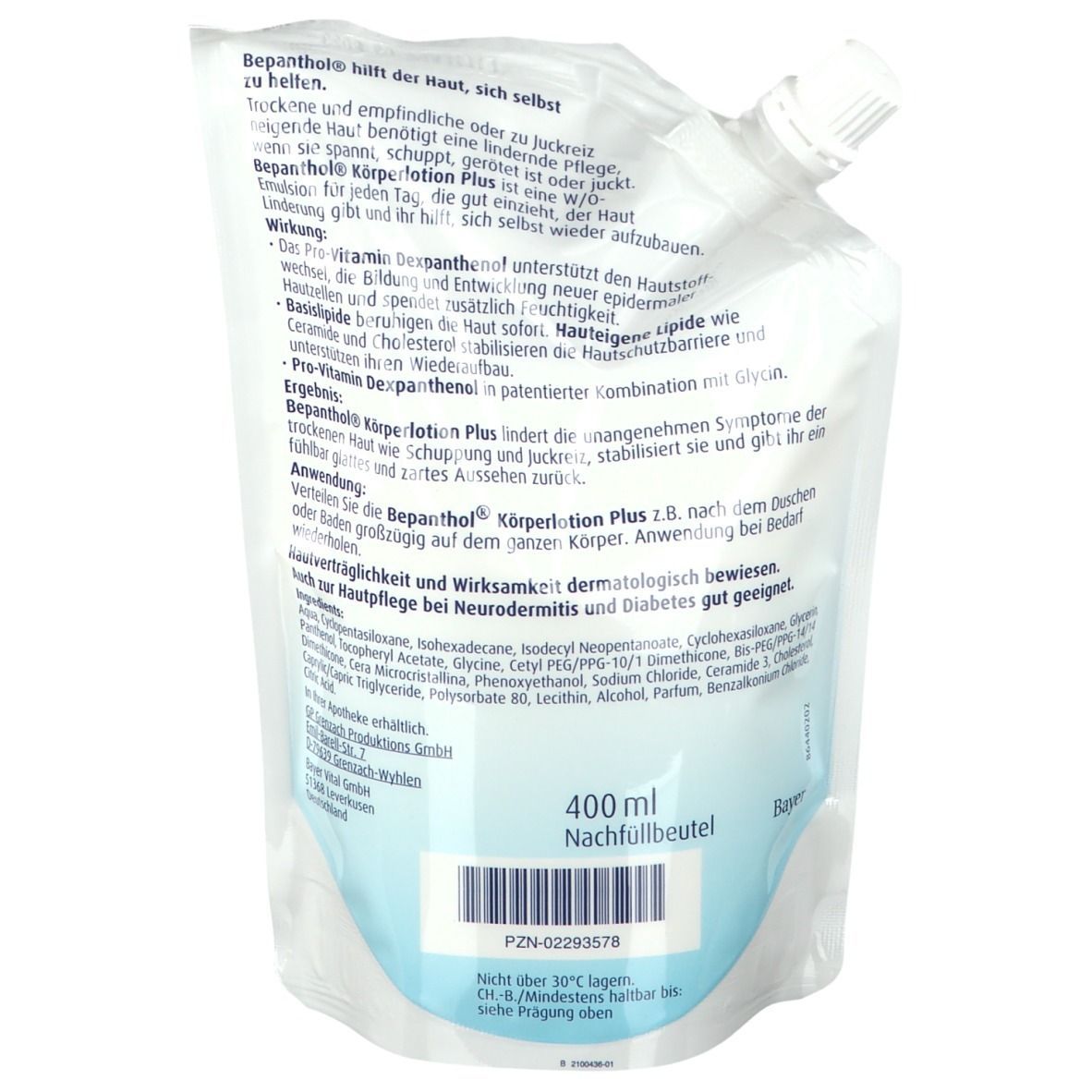 Bepanthol® Körperlotion Plus für trockene Haut Nachfüllbeutel