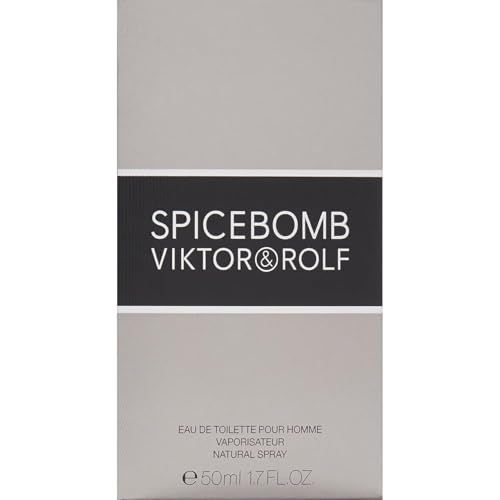 Karton mit SPICEBOMB-Schriftzug und VIKTOR & ROLF-Logo. Eau de Toilette für Herren, 50ml, 1.7 FL.OZ.