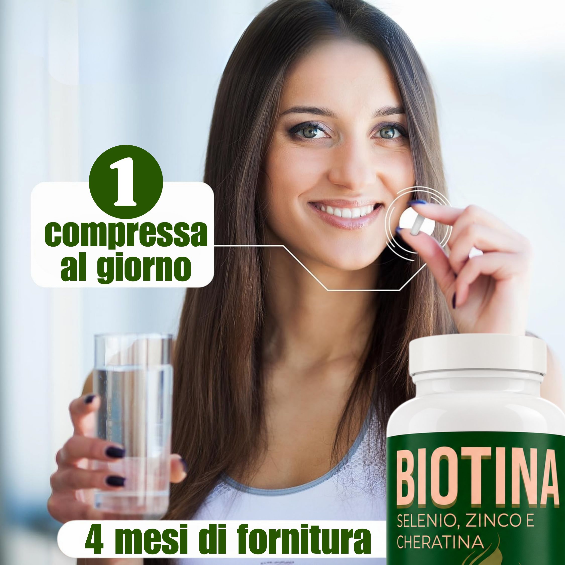 Biotin hochdosiert mit Zink Selen Tabletten für Haare Haarwachstum Biotin Zink Selen und Kieselsäure
