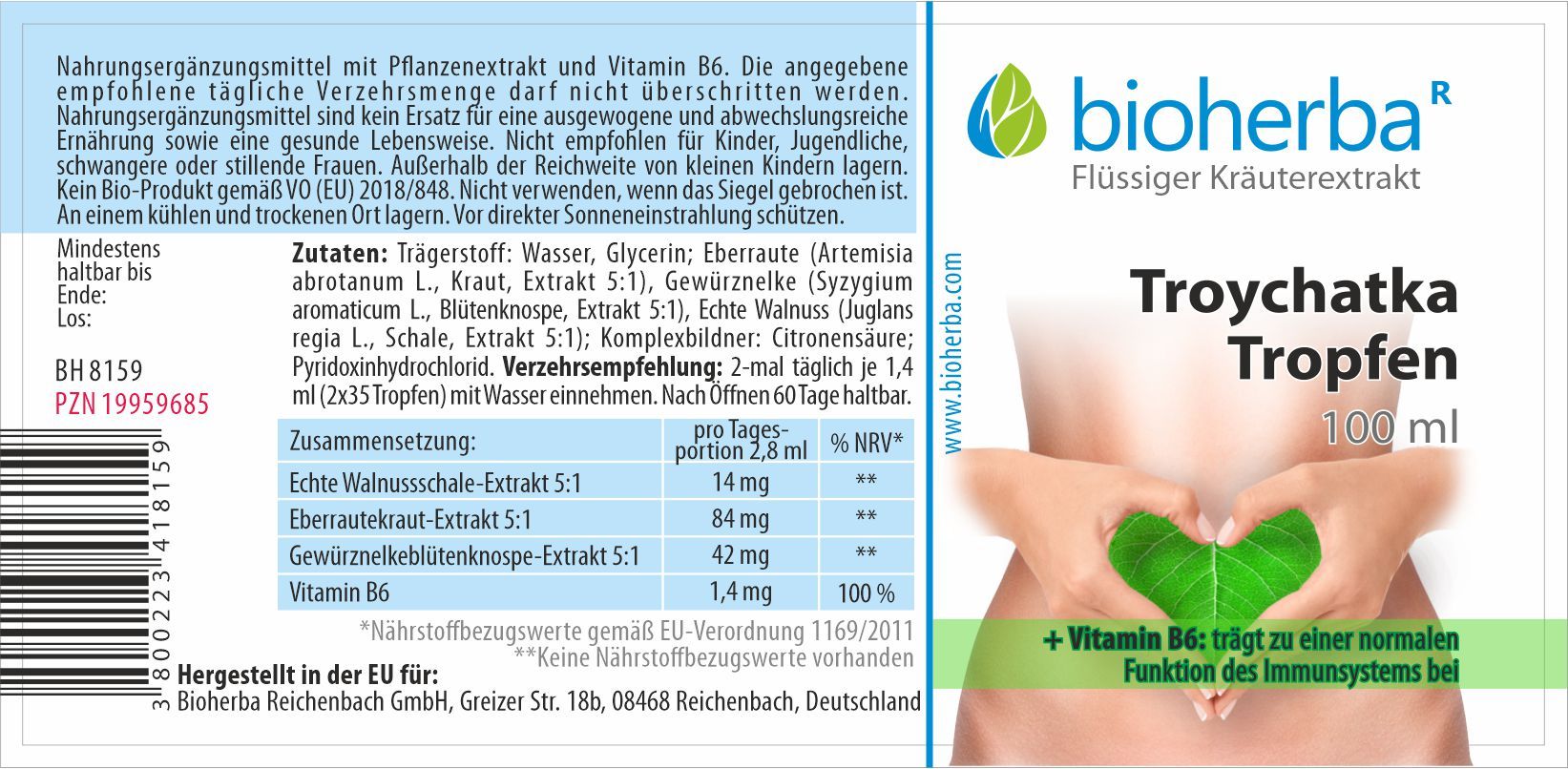 Bioherba Troychatka Tropfen Tinktur