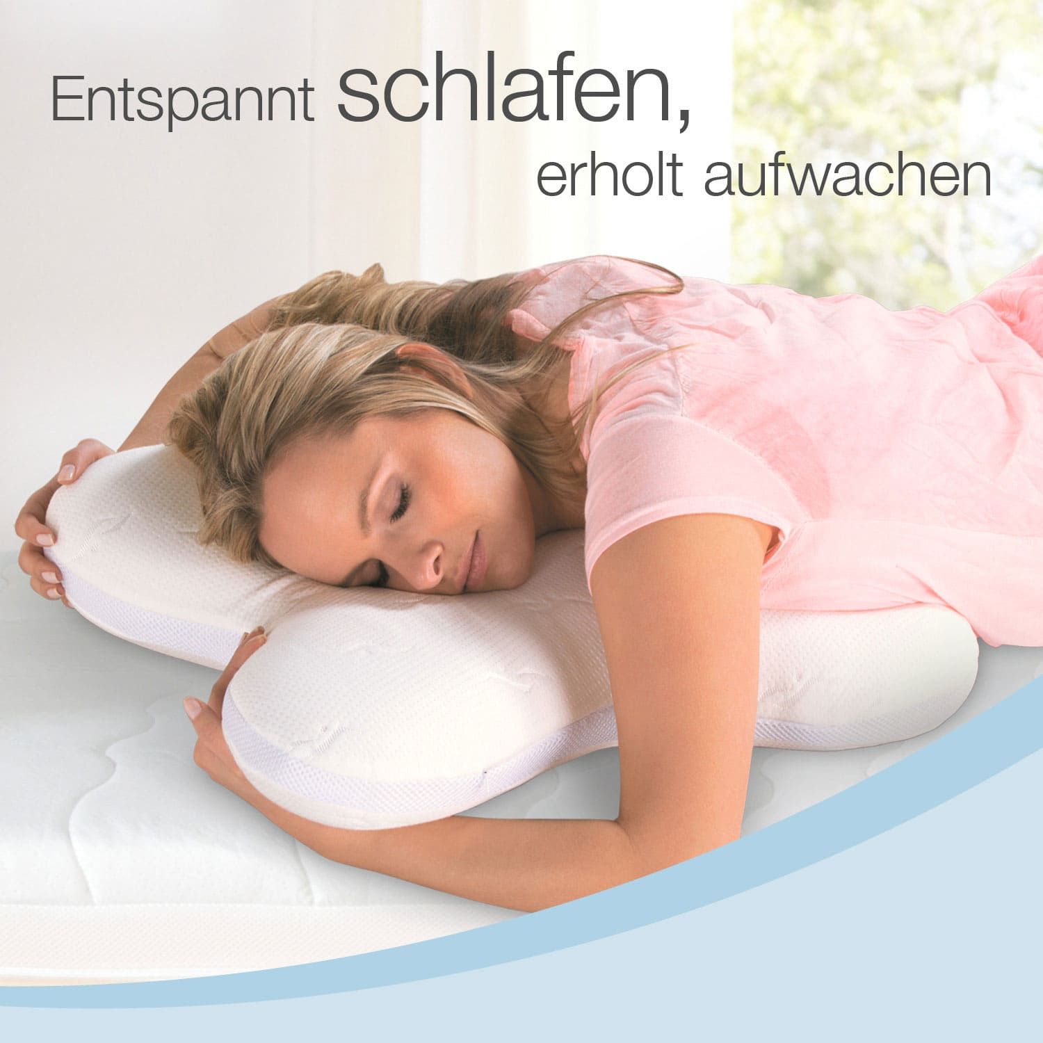 ELONEO Schlafkissen Visko-Schmetterlingskissen, körperangepasste Form, 52x12x62 cm, waschbarer Bezug