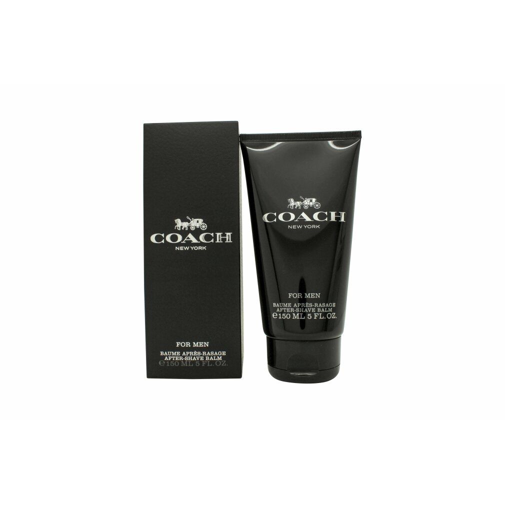 Schwarze Tube und Schachtel mit Logo und Schriftzug. "FOR MEN" und "BAUME APRÈS-RASAGE" sind sichtbar.