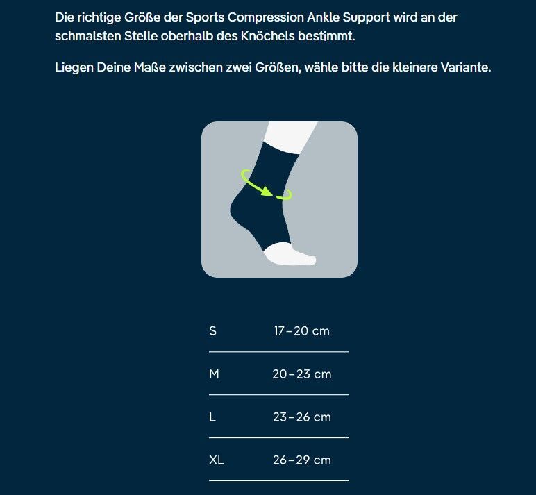Bauerfeind Sports Compression Ankle Support Sprunggelenkbandage mit nahtloser Kompression