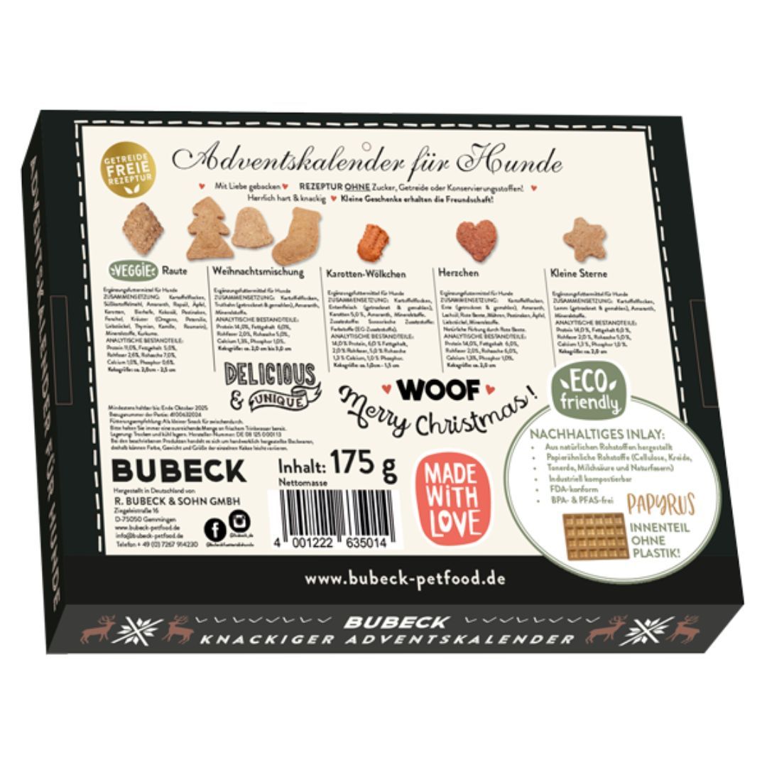 Adventskalender für Hunde "Hipster" - BUBECK