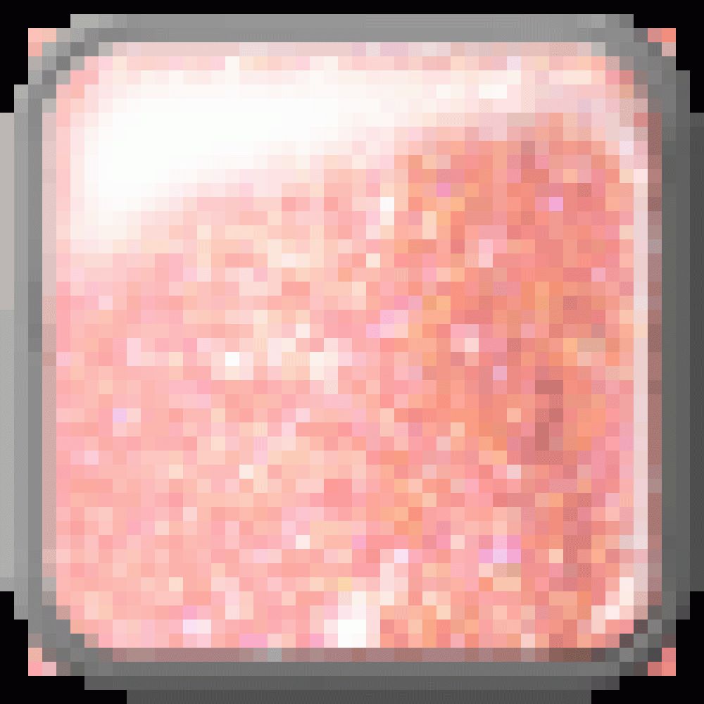 Quadratische, rosa glitzernde Textur, möglicherweise Lipgloss.