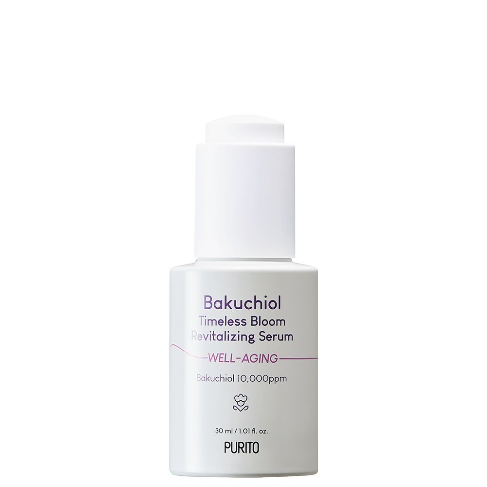 PURITO Bakuchiol Serum Flasche mit Pumpspender, 30 ml.