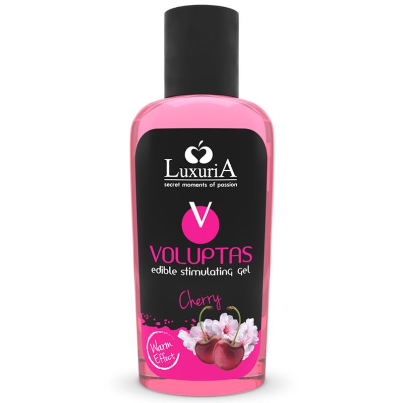 Edibles Stimulating Gel Kirsche mit Wärmeeffekt, 100ml Flasche.