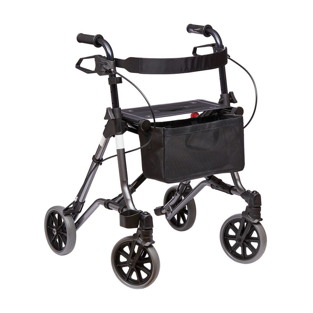 Dietz Leichtgewichtrollator TAiMA M-ECO Rollator mit Rückengurt und Tasche