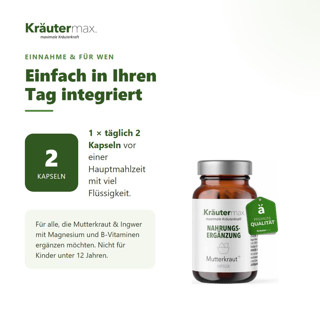 Anwendungshinweis: 2 Kapseln täglich vor einer Hauptmahlzeit. Braune Kapselglasflasche mit Premium Qualität Plakette.