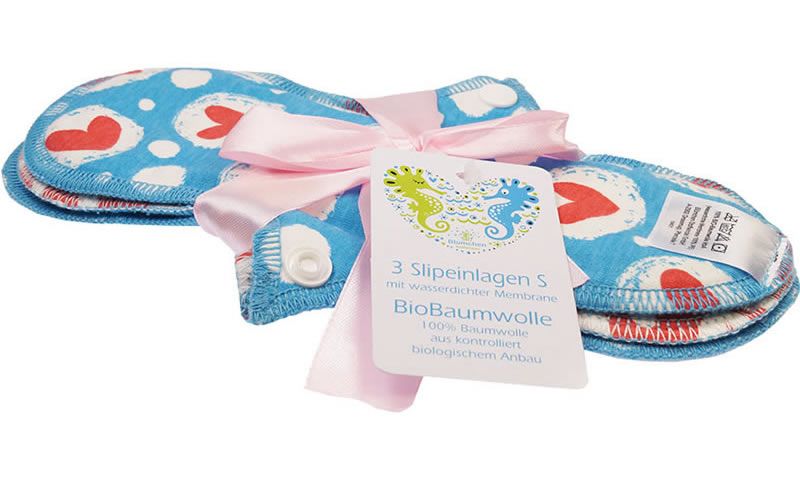 Blümchen Slipeinlage Gr. S Butterfly Bio-BW BLUE Set