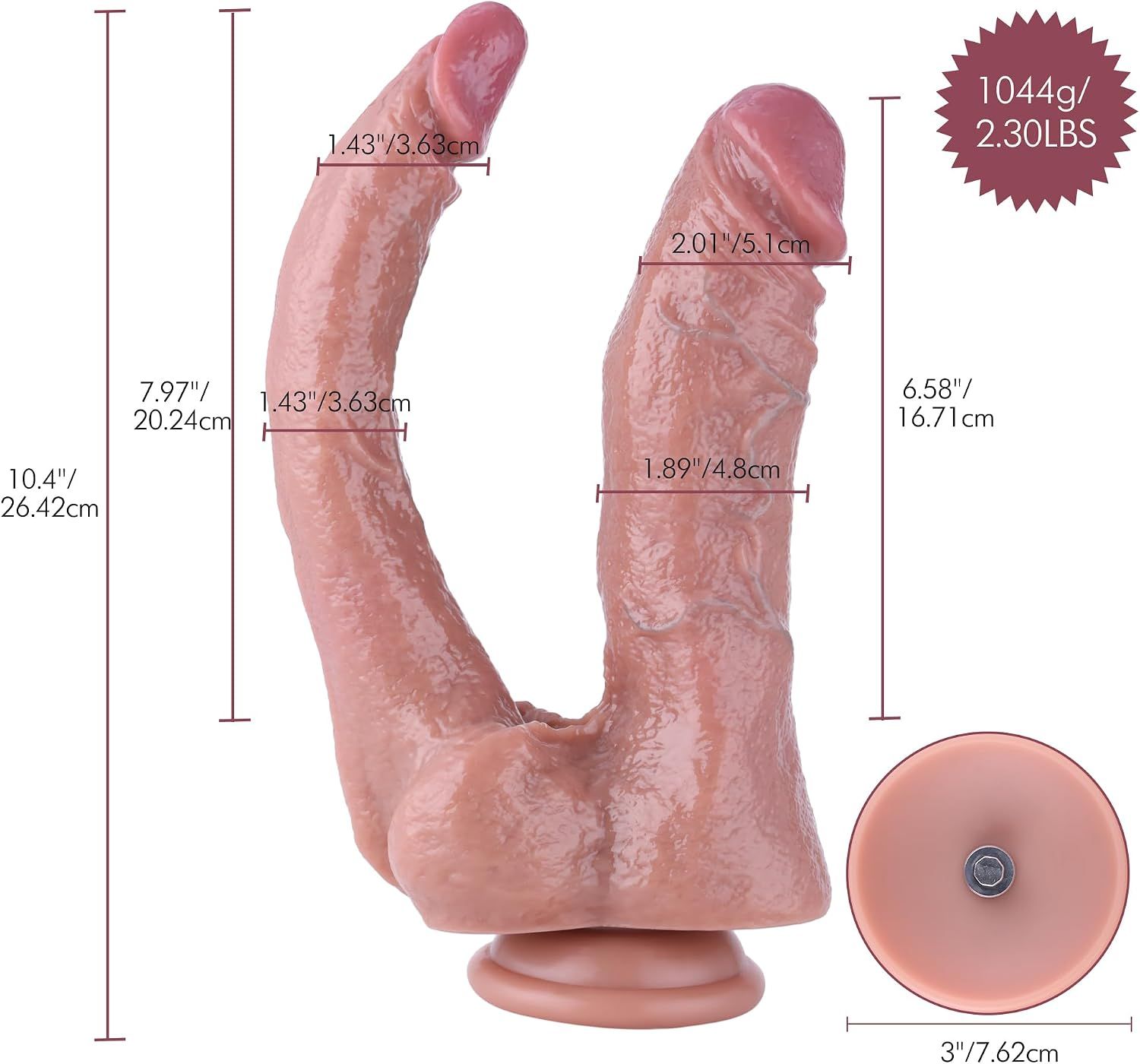HISMITH Doppeldildo mit KlicLok-Anschluss