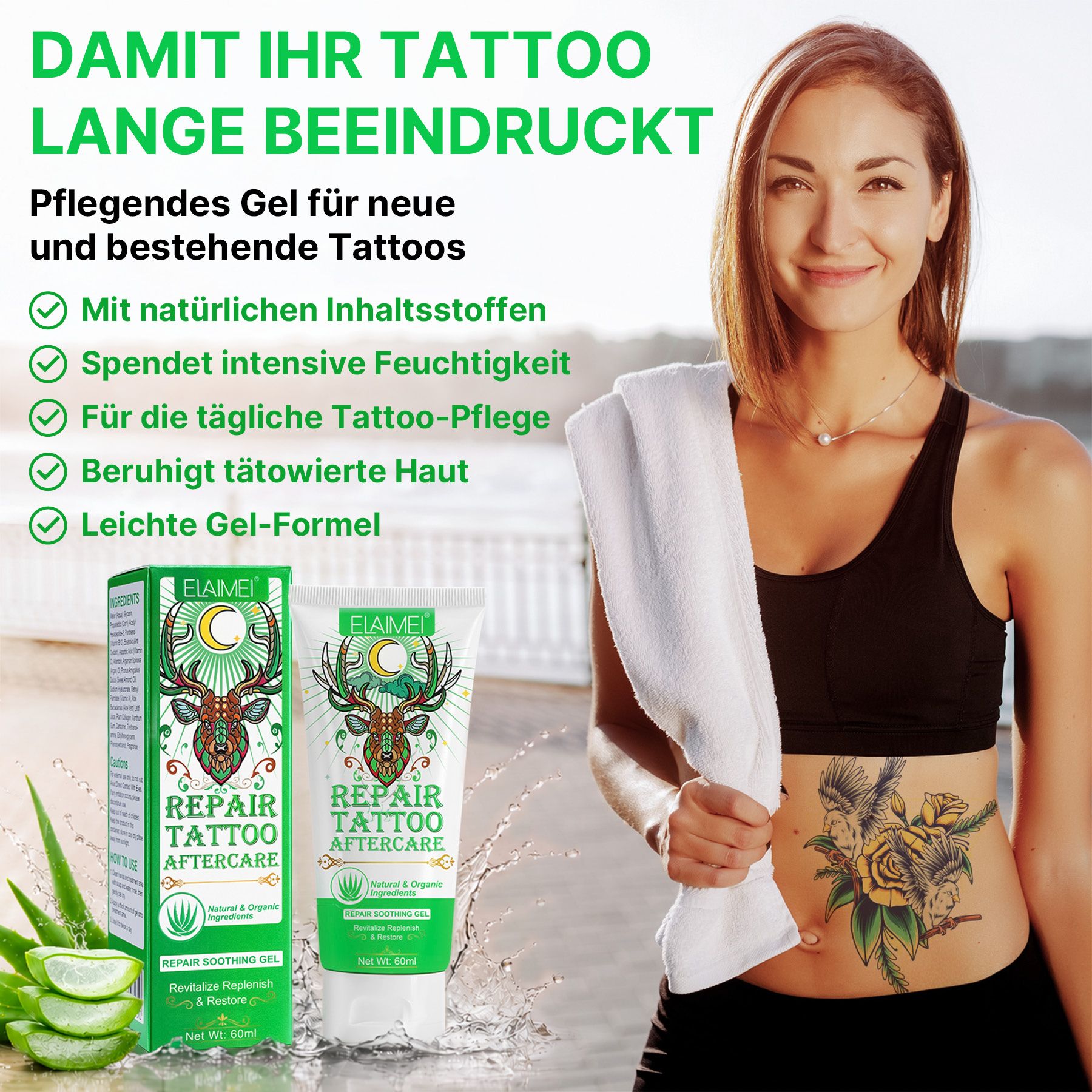 ALIVER Tattoocreme für die Tattoopflege Aftercare