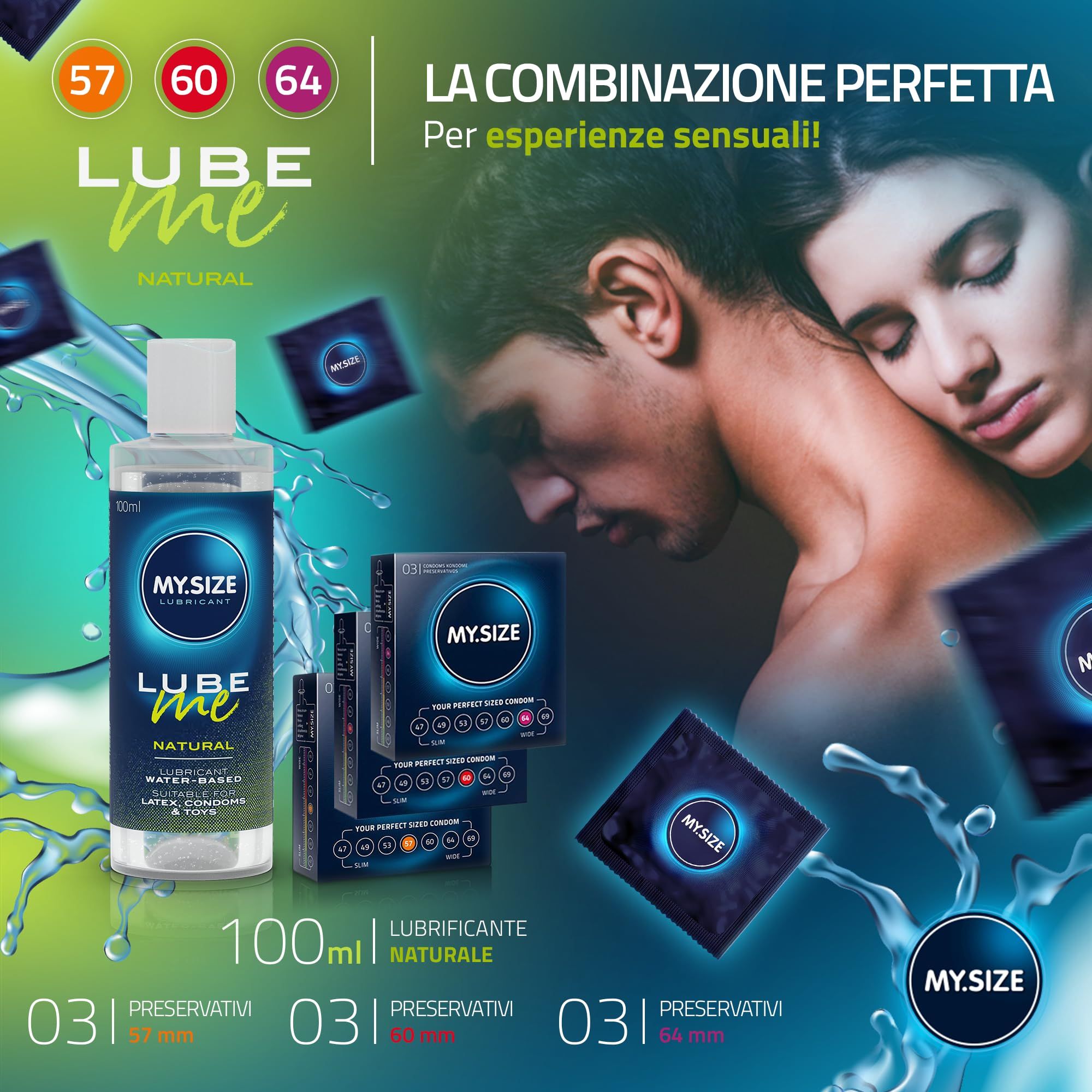 MY.SIZE Kondome + LUBE ME Natural Set